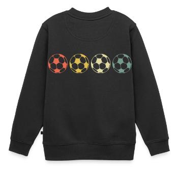 Football de football cadeau sport coup de pied balle boulon - Sweat Premium enfant bio - noir - Dos - AI Model Kid Female (0cm)