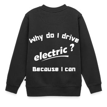 elektrisch - Kinder Premium Organic Sweatshirt - Schwarz - Hinten - AI Model Kid Female (0cm)