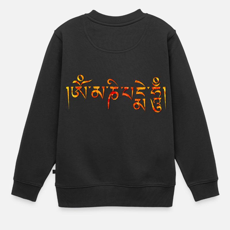 Om mani padme hum - Sweat Premium enfant bio - noir