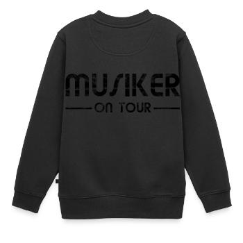 Musik Music - Musiker On Tour - Kinder Premium Organic Sweatshirt - Schwarz - Hinten - AI Model Kid Female (0cm)