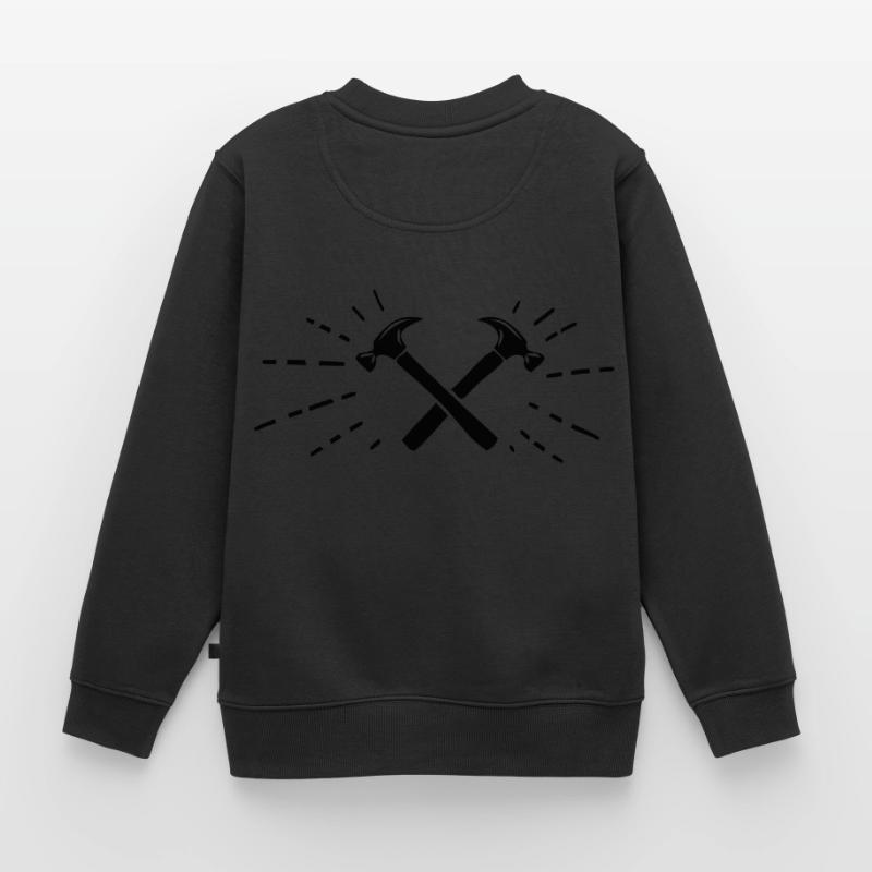 Hammer Carpenter Carpenter Tool Workshop Kids Premium Organic Sweatshirt
