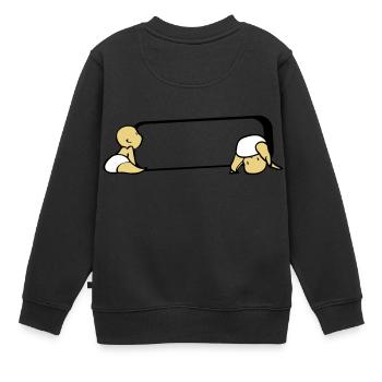 Gemini name tag - Kids Premium Organic Sweatshirt - black - Back - AI Model Kid Female (0cm)