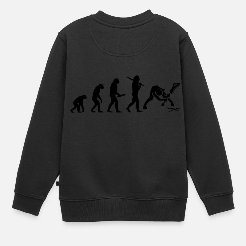 Evolution Fortschritt Entwicklung Rock Star Heavy - Kinder Premium Organic Sweatshirt - Schwarz