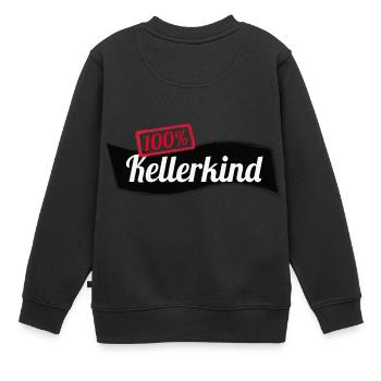 Kellerkind 100% Informatik Student Geschenk - Kinder Premium Organic Sweatshirt - Schwarz - Hinten - AI Model Kid Female (0cm)