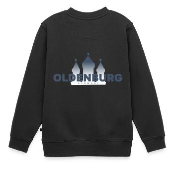 Oldenburg - Kinder Premium Organic Sweatshirt - Schwarz - Hinten - AI Model Kid Female (0cm)