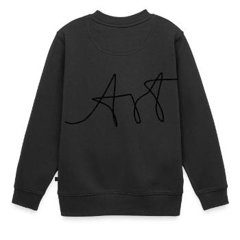 Art / Art / Inscription - Sweat Premium enfant bio - noir - Dos - AI Model Kid Female (0cm)