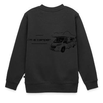 Je suis un campeur - Sweat Premium enfant bio - noir - Dos - AI Model Kid Female (0cm)