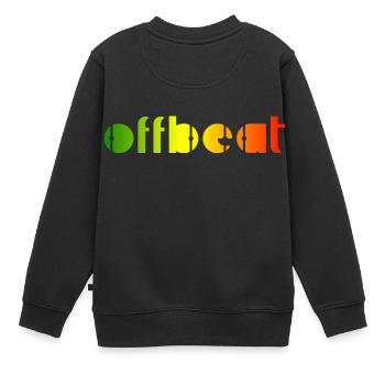 Offbeat, musique Reggae - Sweat Premium enfant bio - noir - Dos - AI Model Kid Female (0cm)