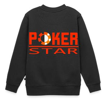 poker star - Kinder Premium Organic Sweatshirt - Schwarz - Hinten - AI Model Kid Female (0cm)