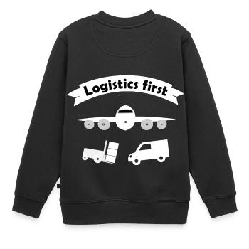 Equipe Transport & Logistique - Sweat Premium enfant bio - noir - Dos - AI Model Kid Female (0cm)