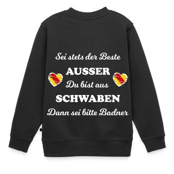 Les Souabes et les Badners - Sweat Premium enfant bio - noir - Dos - AI Model Kid Female (0cm)