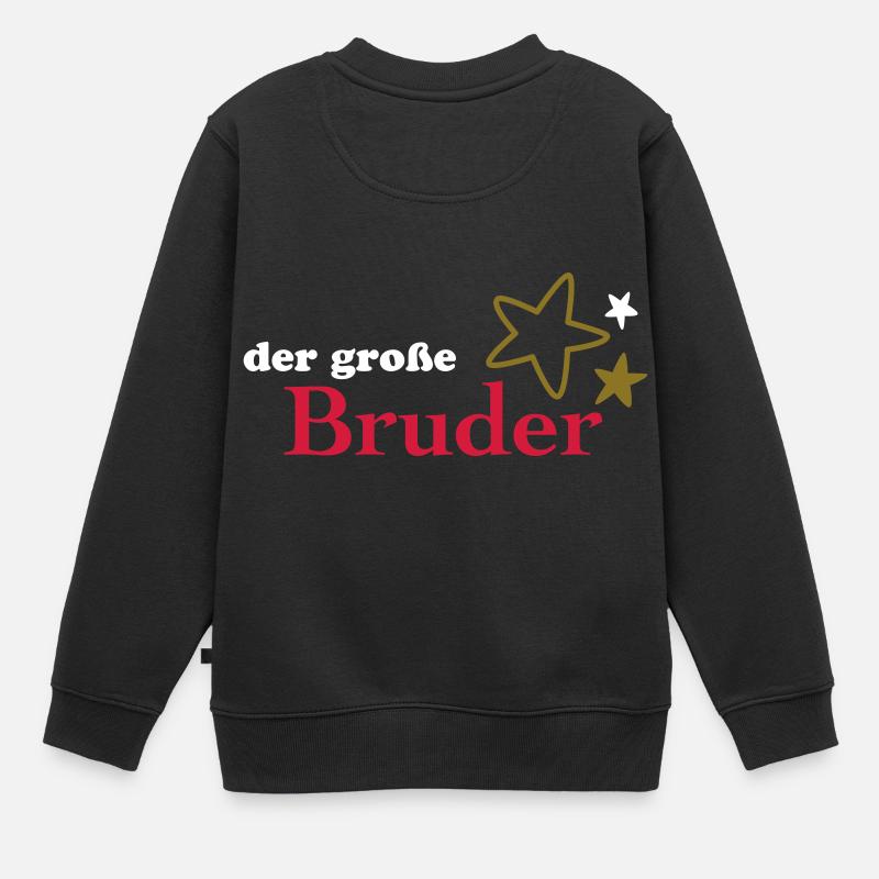 Der große Bruder - Kinder Premium Organic Sweatshirt - Schwarz