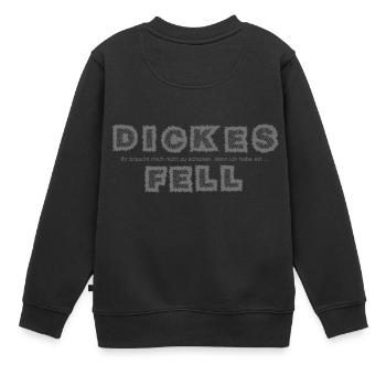 Dickes Fell (Choice one) - Kinder Premium Organic Sweatshirt - Schwarz - Hinten - AI Model Kid Female (0cm)