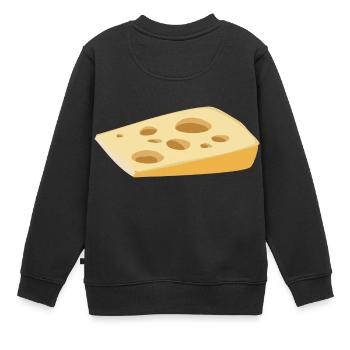cheese kaese milch milk cow kuh2 - Kinder Premium Organic Sweatshirt - Schwarz - Hinten - AI Model Kid Female (0cm)