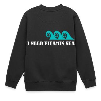 Vitamin Sea - Vitamin C / Geschenk Idee - Kinder Premium Organic Sweatshirt - Schwarz - Hinten - AI Model Kid Female (0cm)