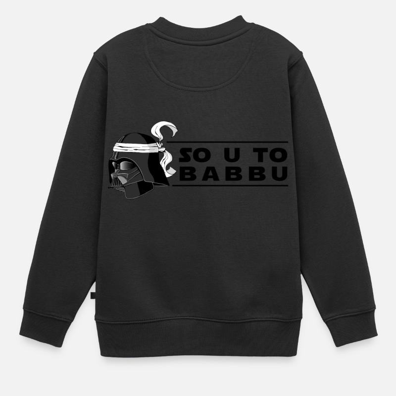 so u to babbu - Sweat Premium enfant bio - noir