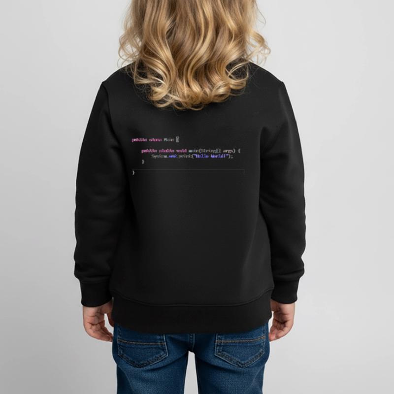 Java Hello World! Geschenkidee Kinder Premium Organic Sweatshirt