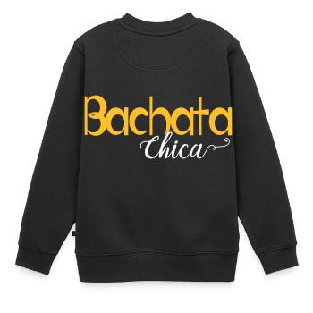 Bachata Chica - Chemise de danse - Sweat Premium enfant bio - noir - Dos - AI Model Kid Female (0cm)