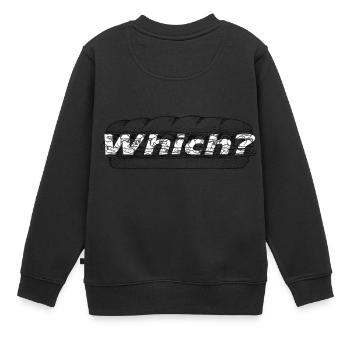 Qui ? - Sandwich - Sweat Premium enfant bio - noir - Dos - AI Model Kid Female (0cm)