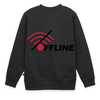 Offline - Kinder Premium Organic Sweatshirt - Schwarz - Hinten - AI Model Kid Female (0cm)
