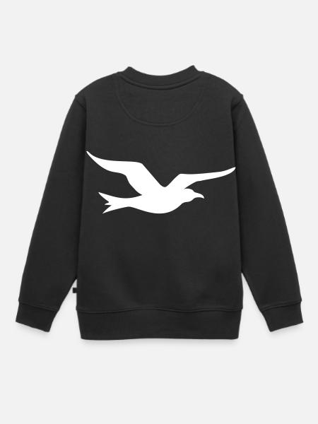 Möwe von der Küste Geschenk - Kinder Premium Organic Sweatshirt - Schwarz