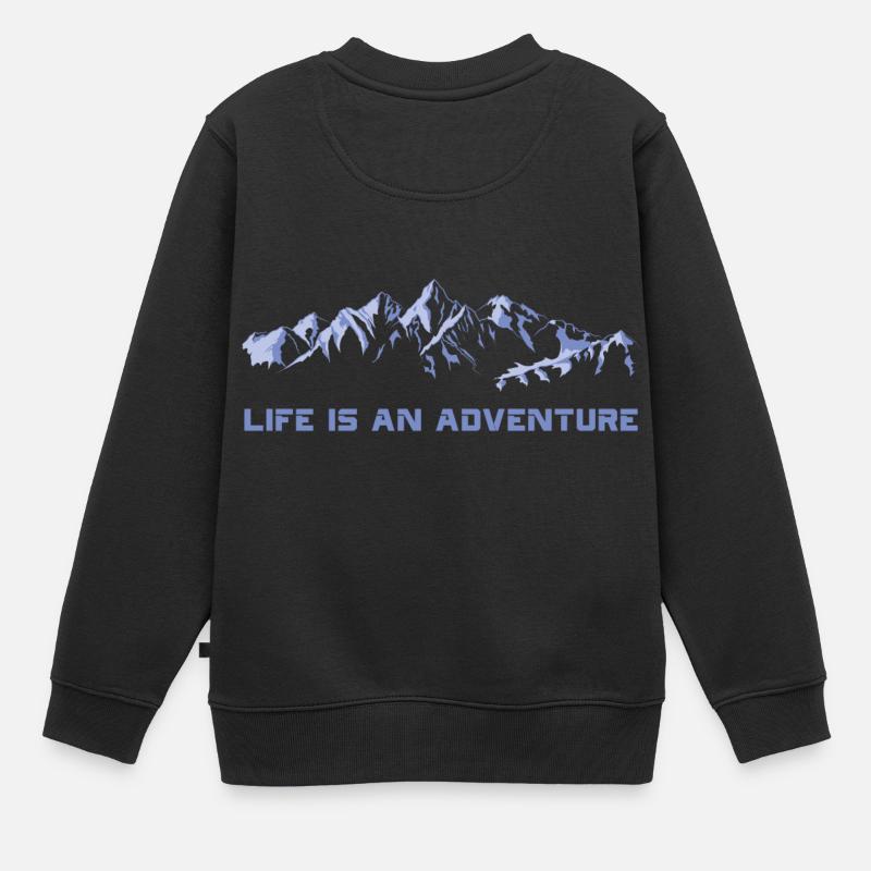 Mountain - Kinder Premium Organic Sweatshirt - Schwarz