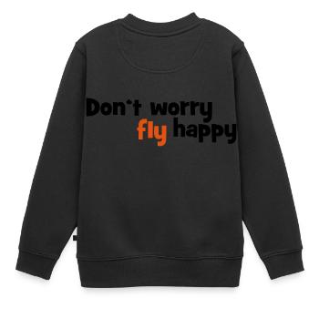 2541614 14062224 voler - Sweat Premium enfant bio - noir - Dos - AI Model Kid Female (0cm)