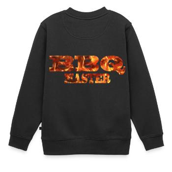 BBQ Maître Grill griller cadeau de maître - Sweat Premium enfant bio - noir - Dos - AI Model Kid Female (0cm)