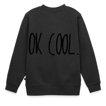 ok cool - Sweat Premium enfant bio - noir - Dos - AI Model Kid Female (0cm)