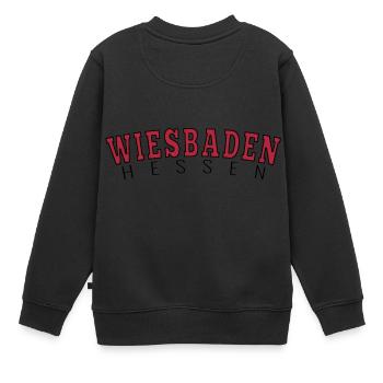 Wiesbaden Hessen - Kinder Premium Organic Sweatshirt - Schwarz - Hinten - AI Model Kid Female (0cm)