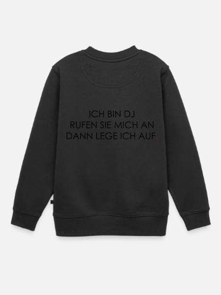 Ich bin DJ - Kinder Premium Organic Sweatshirt - Schwarz