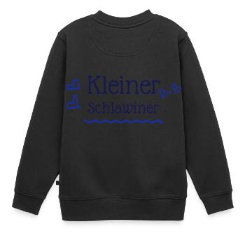 Kleiner Schlawiner Kinder Baby Geschenk Idee - Kinder Premium Organic Sweatshirt - Schwarz - Hinten - AI Model Kid Female (0cm)