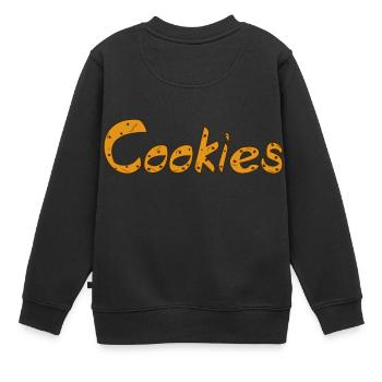 Biscuits Délicieux Design - Sweat Premium enfant bio - noir - Dos - AI Model Kid Female (0cm)