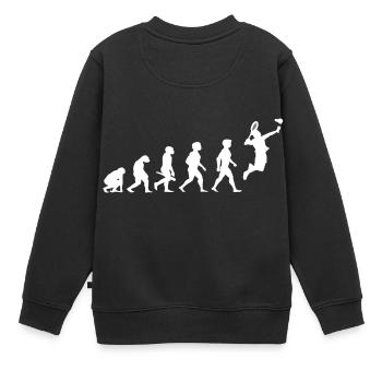 Volant volant badminton volant - Sweat Premium enfant bio - noir - Dos - AI Model Kid Female (0cm)