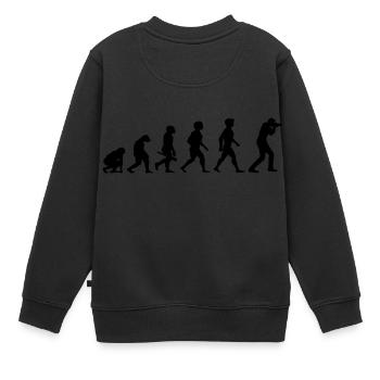 Evolution Photograf Fotograf Photoapparat Kamera - Kinder Premium Organic Sweatshirt - Schwarz - Hinten - AI Model Kid Female (0cm)