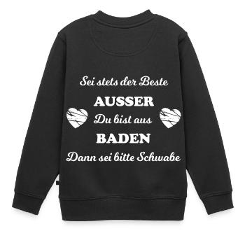 Les Souabes dans le sud de l’Allemagne - Sweat Premium enfant bio - noir - Dos - AI Model Kid Female (0cm)