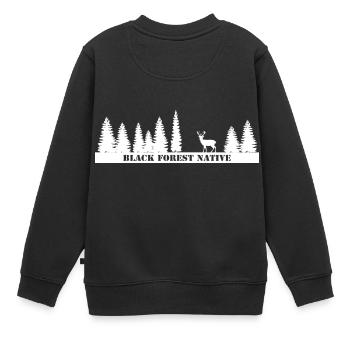 Forêt Noire indigène - Sweat Premium enfant bio - noir - Dos - AI Model Kid Female (0cm)