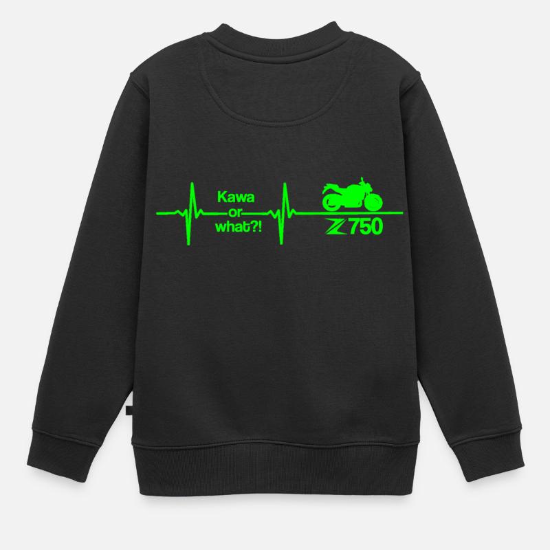 moto - Sweat Premium enfant bio - noir