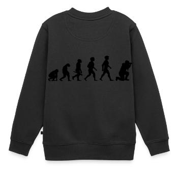 Evolution Photograf Fotograf Photoapparat Kamera - Kinder Premium Organic Sweatshirt - Schwarz - Hinten - AI Model Kid Female (0cm)