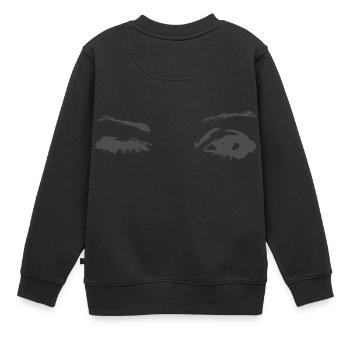 zwinker - Kinder Premium Organic Sweatshirt - Schwarz - Hinten - AI Model Kid Female (0cm)