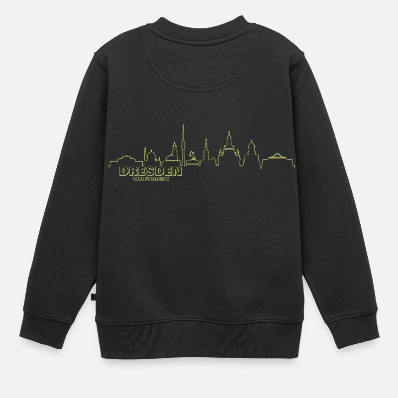 Dresden - Kinder Premium Organic Sweatshirt - Schwarz
