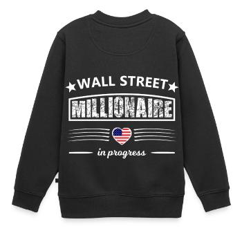 Millionnaire de Wall Street - Sweat Premium enfant bio - noir - Dos - AI Model Kid Female (0cm)