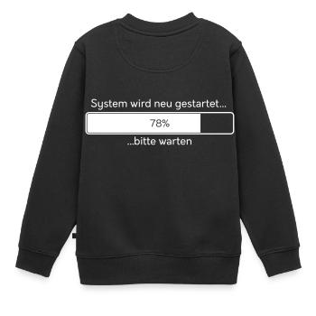System Neustart - Kinder Premium Organic Sweatshirt - Schwarz - Hinten - AI Model Kid Female (0cm)
