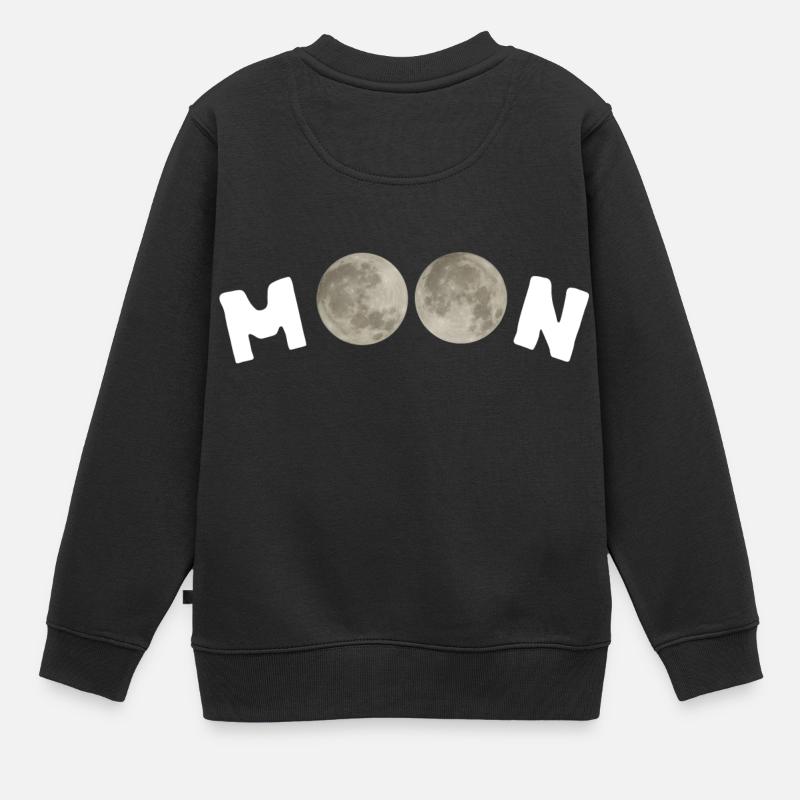 Moon - Kids Premium Organic Sweatshirt - black