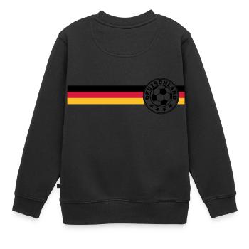 logo Football sur Deutschandfahne - Sweat Premium enfant bio - noir - Dos - AI Model Kid Female (0cm)