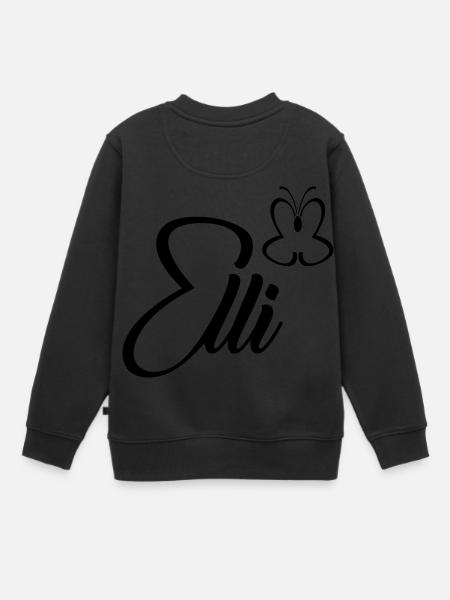elli butterfly - Kids Premium Organic Sweatshirt - black