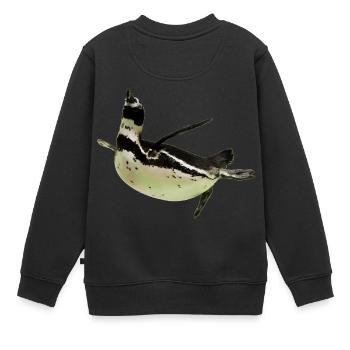Manchot - Sweat Premium enfant bio - noir - Dos - AI Model Kid Female (0cm)