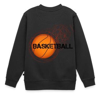 BASKETBALL - Sweat Premium enfant bio - noir - Dos - AI Model Kid Female (0cm)