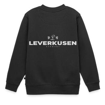 Leverkusen - Kinder Premium Organic Sweatshirt - Schwarz - Hinten - AI Model Kid Female (0cm)