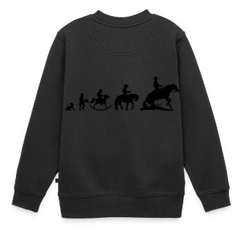 Evolution Boys Westernriding - Kinder Premium Organic Sweatshirt - Schwarz - Hinten - AI Model Kid Female (0cm)